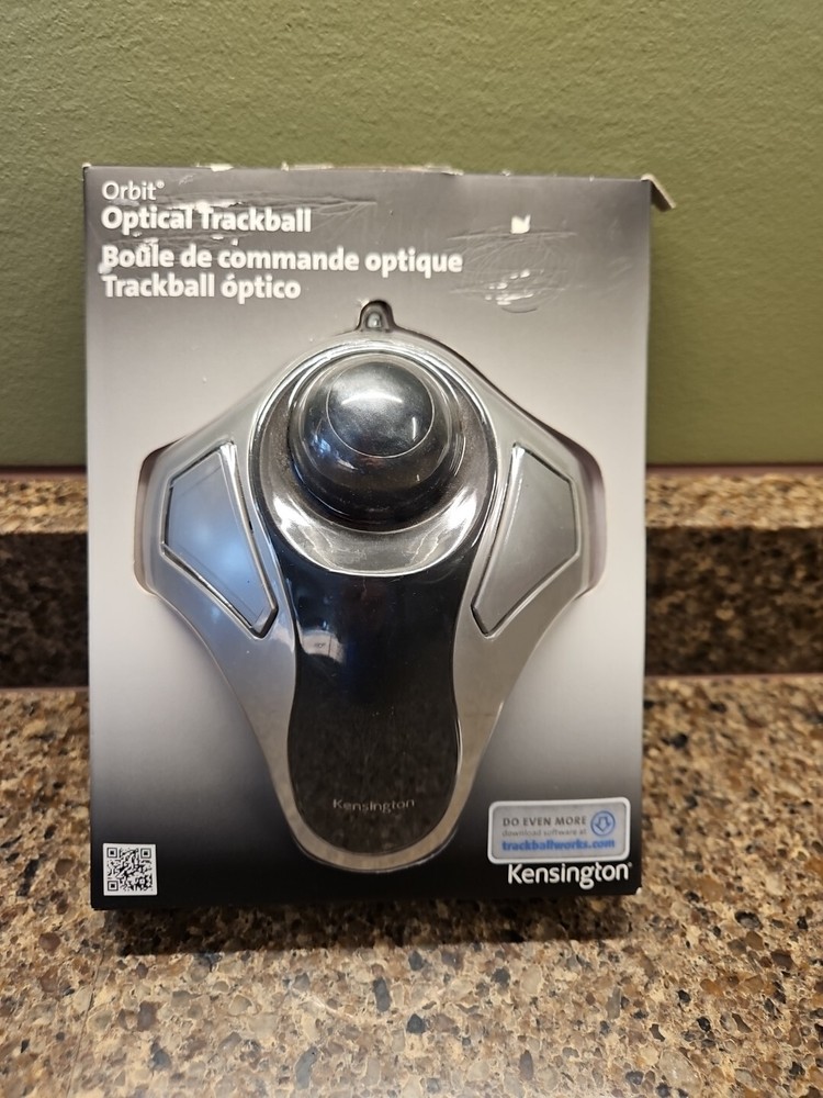 Kensington Orbit Optical Trackball Mouse USB 2.0 Tested Working #64327