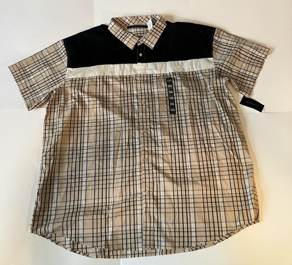 Vintage Sean John Button Up Men’s Short Sleeve Shirt Size 4XB Big And Tall  Y2K