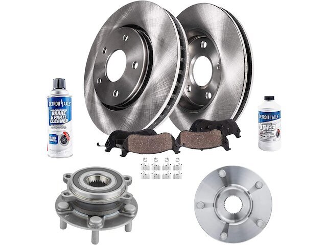 For Mazda 6 Brake Pad and Rotor and Wheel Hub Kit Detroit Axle 17519TPXD