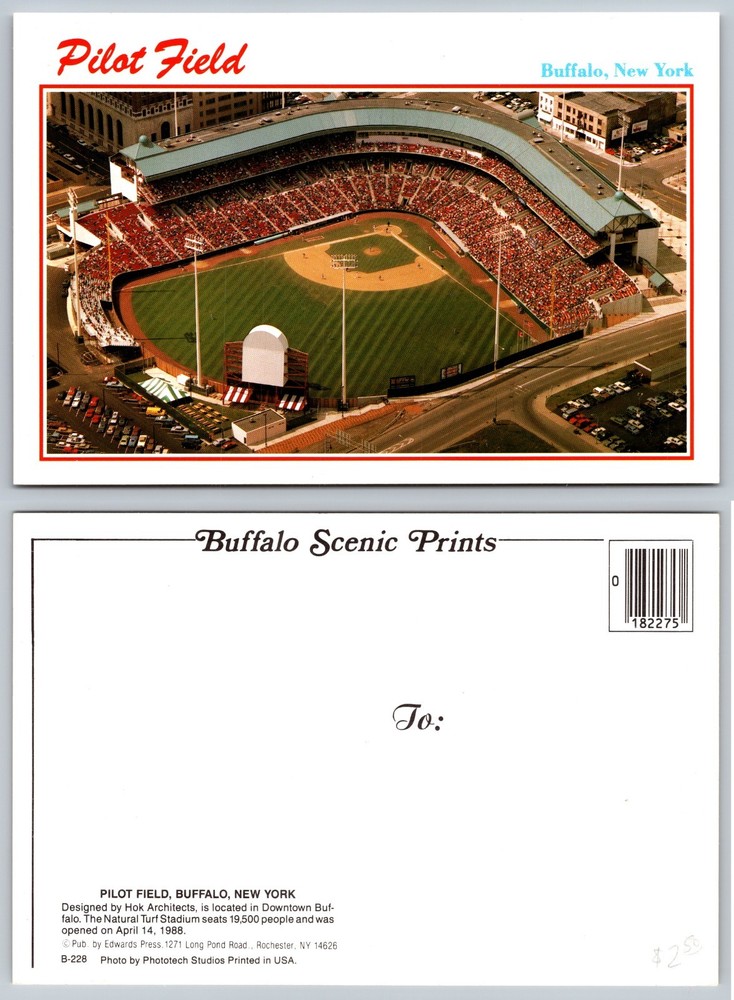 Continental Pilot Field Buffalo New York Postcard