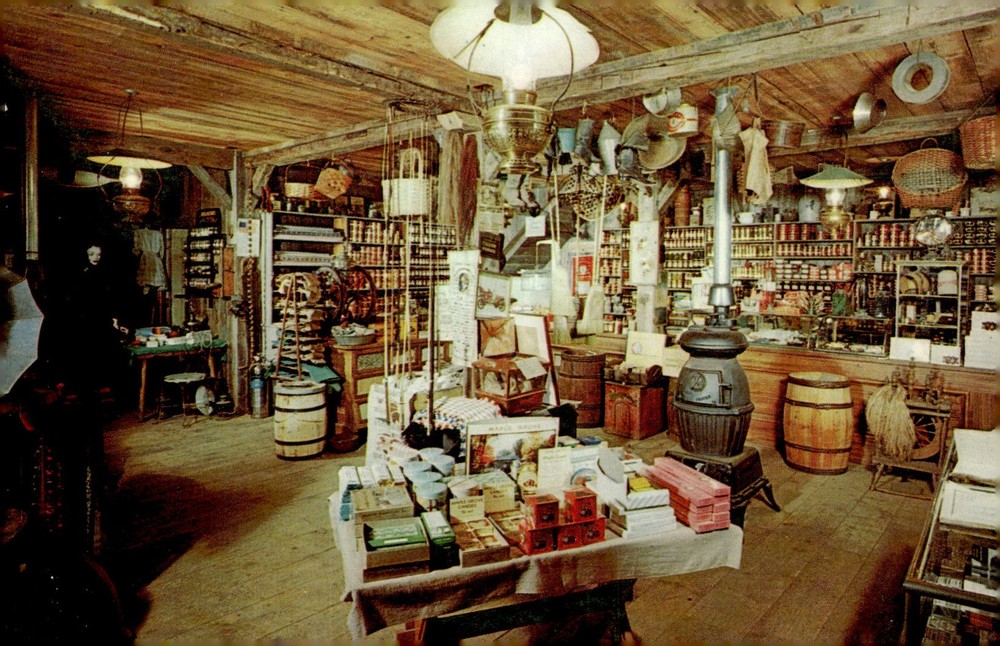 1960s Silversmith Country Store Wallingford CT Rustic Interior General Postcard