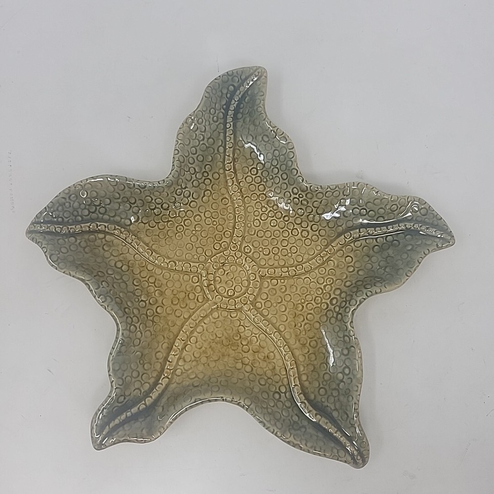 Textured Pottery Ocean Starfish 11”  Wall Art Hanging Beach House Airbnb Decor