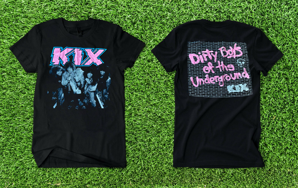 Kix Rock Band Black T Shirt 2 side Size S To 5XL Men