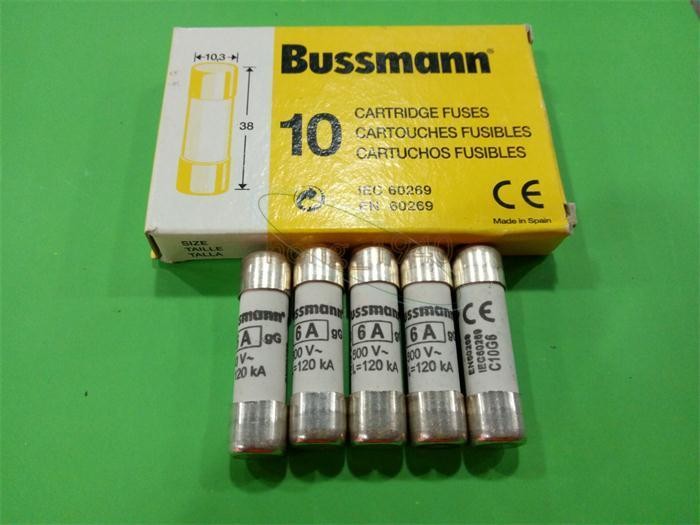 10Pcs NEW C10G6 6A 500V gG/gL IEC60269 Ferrul Fuse 10*38mm