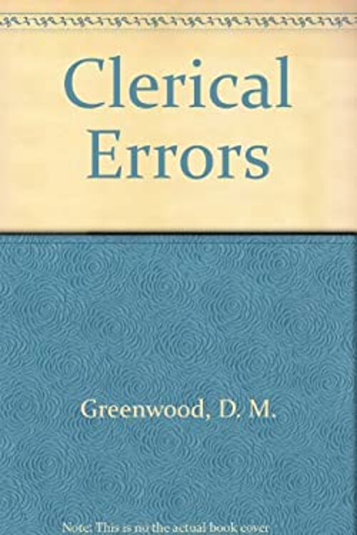 Clerical Errors Hardcover D. M. Greenwood
