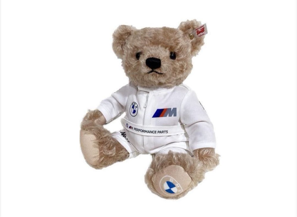 BMW Steiff Limited Edition Racing Teddy Bear , Mohair, 5-joint