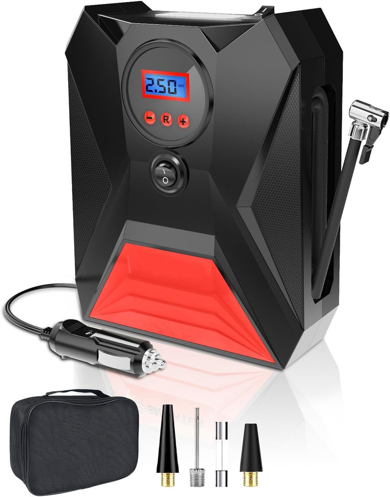 12v Portable Air Compressor Car Tire Inflator Heavy Duty Portable Electric