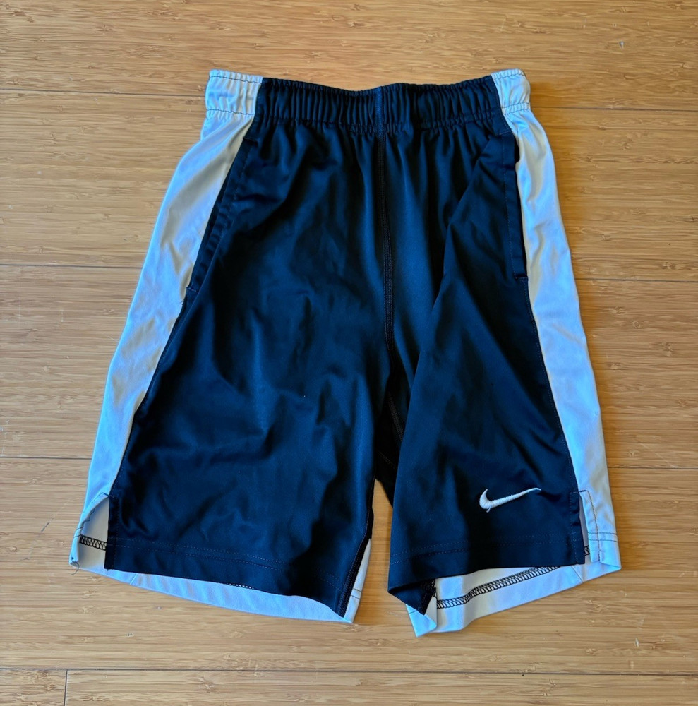 Nike Dri-FIT Men's M Black/White Mesh Basketball Shorts Drawstring Elastic
