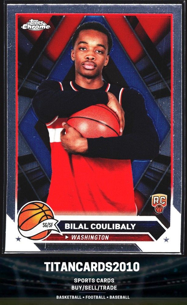 Bilal Coulibaly 2023-24 Topps Chrome Rookie RC Washington Wizards #171