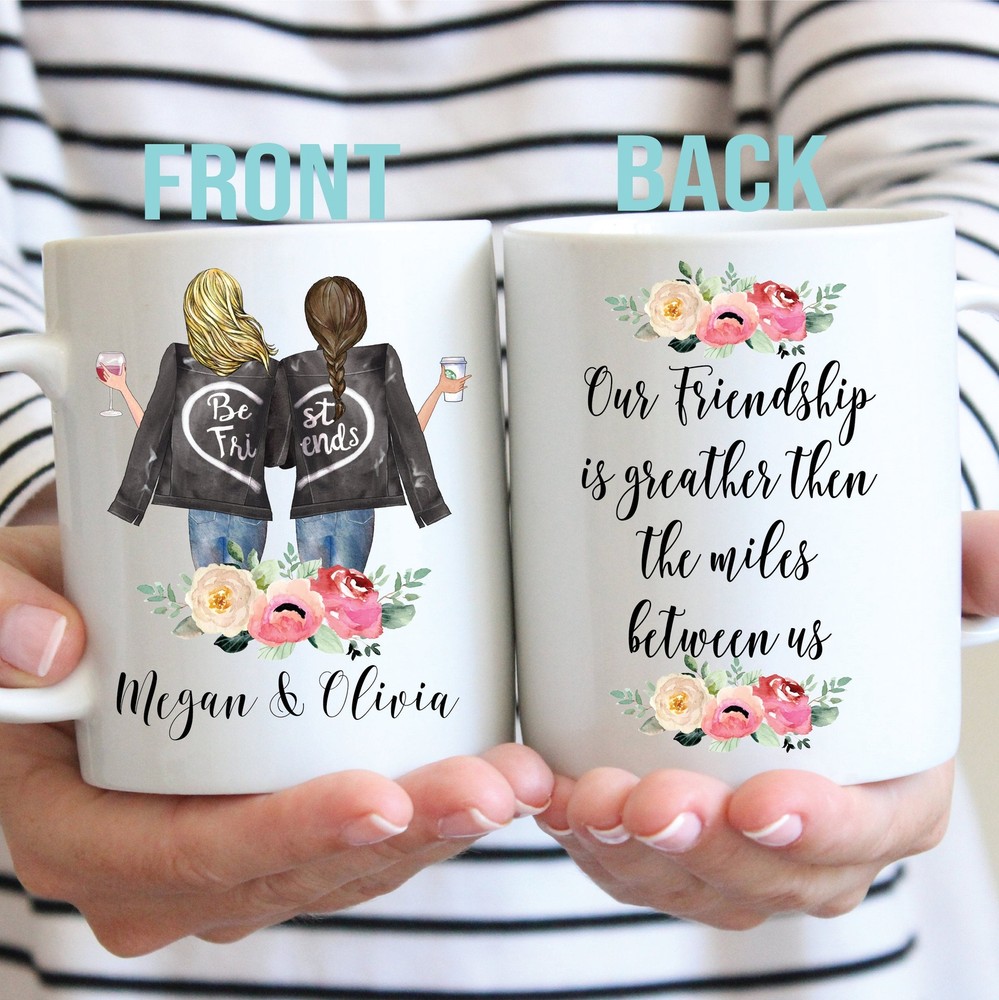 Custom Bff Gifts Custom Bff Mug Moving Away Gift Long Distance Friend Gift