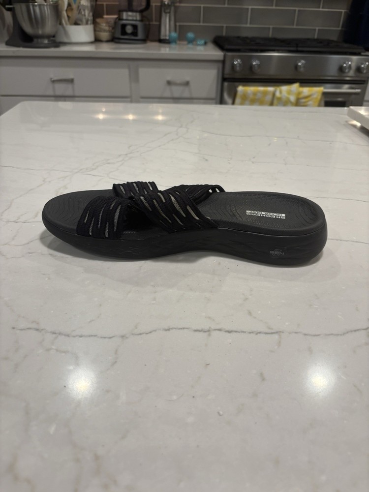 Skechers Goga Mat Womens On The Go 600 Sunrise Sandals Size 10 Comfortable Walking Shoes