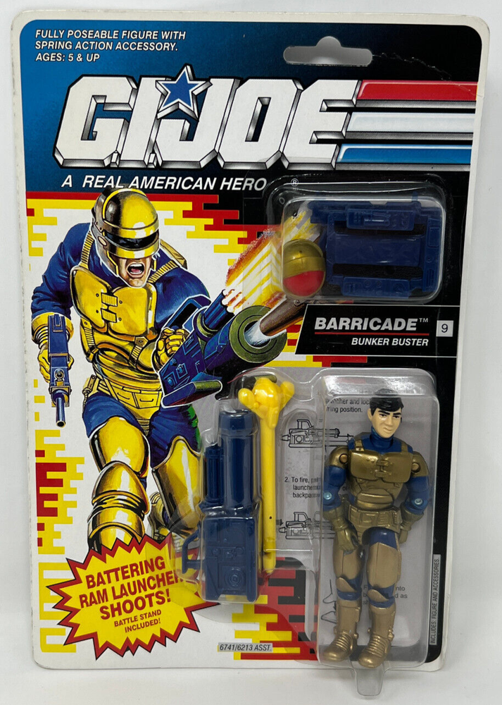 GI Joe 1991 - Barricade - Bunker Buster + Battering Ram - ARAH - Nuevo sellado de colección