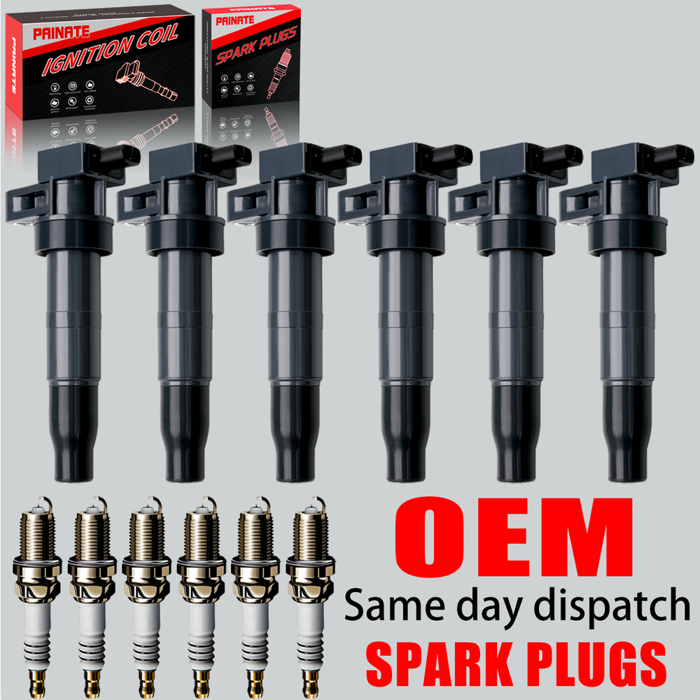 6X OEM Ignition Coil & Iridium Spark Plug For Hyundai Santa Fe Kia Sorento UF546