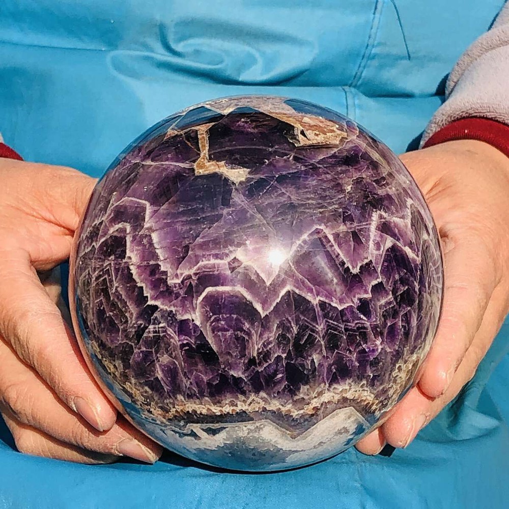Natural Dream Amethyst Quartz Crystal Healing Sphere Ball 2060G 3315