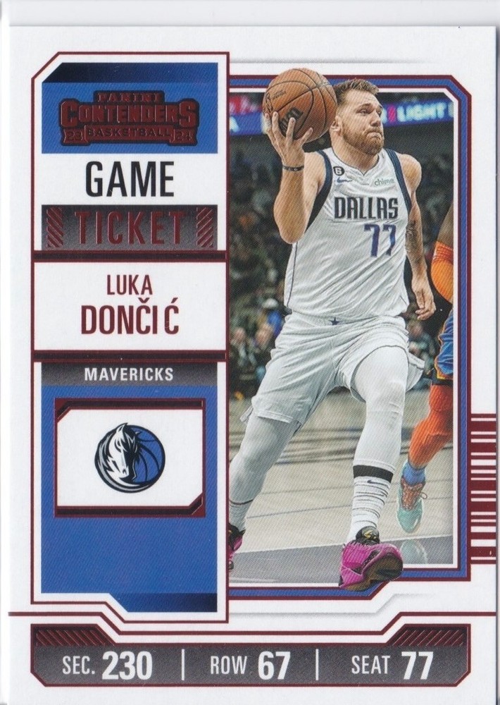 2023-24 Panini Contenders RED GAME TICKET SP #61 Luka Doncic - DALLAS MAVERICKS!
