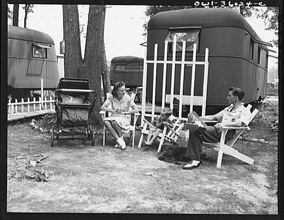 Photo:Middle River Maryland 1940s FSA Housing Project Family Trailer Camp
