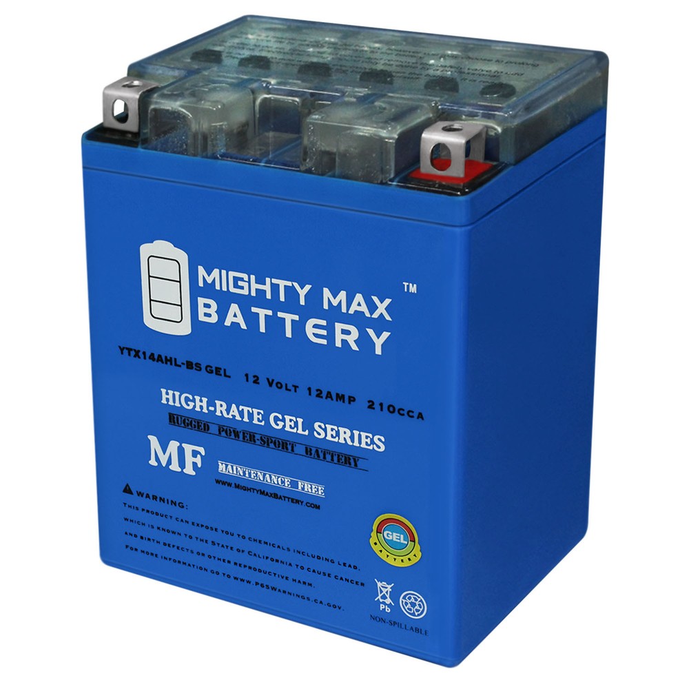 Mighty Max YTX14AHL 12V 12Ah Gel Battery for Yamaha XS650S 1978-1983