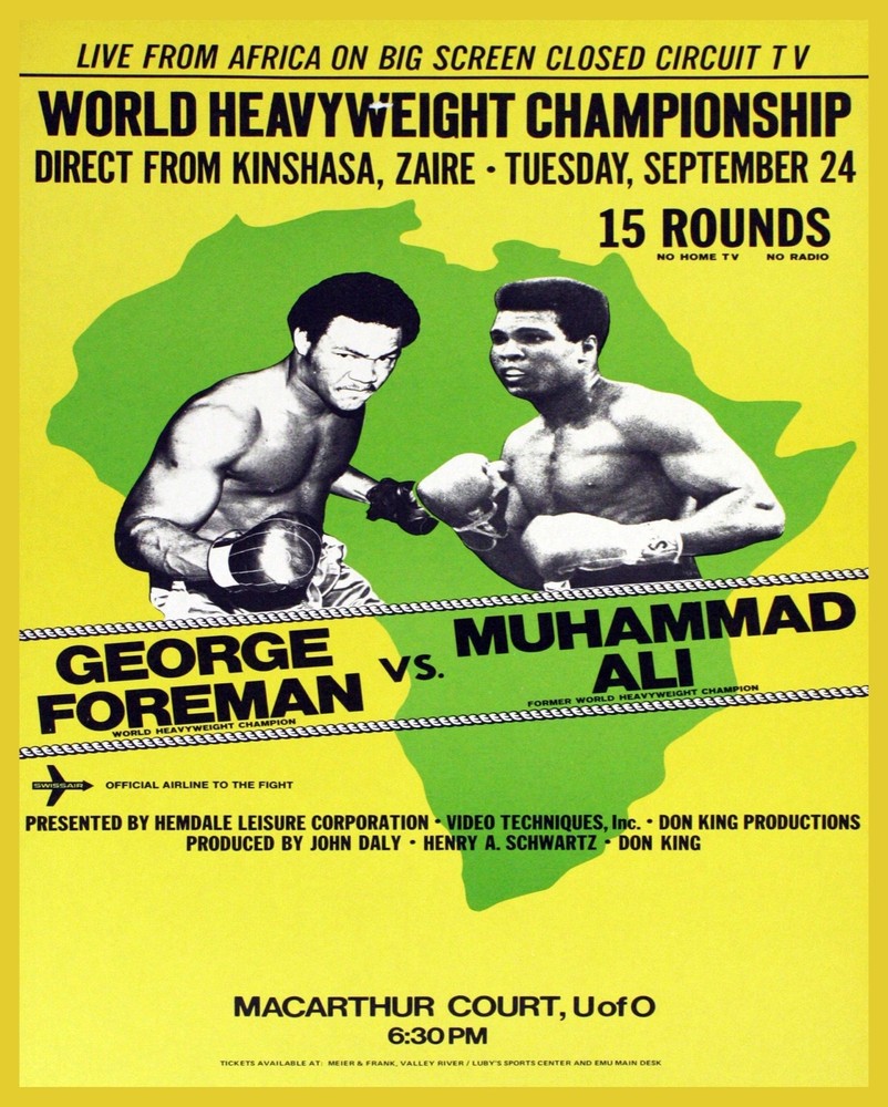 Boxing Fight Ali vs Foreman Vintage Home Decor Art Poster 7416