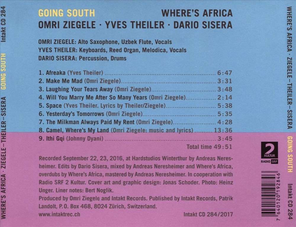 Omri Ziegele's Where's Africa Trio Going South New Cd