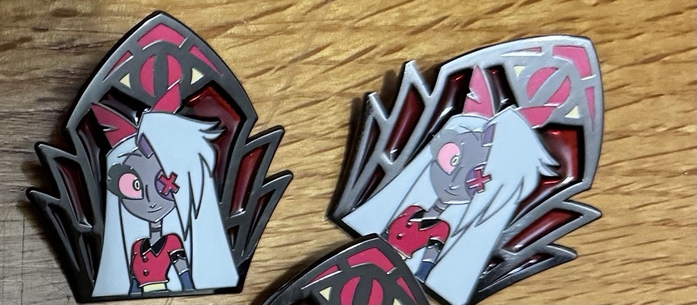 Hazbin Hotel Character Stained Glass Blind Bag Enamel Pin Vaggi / Vaggie