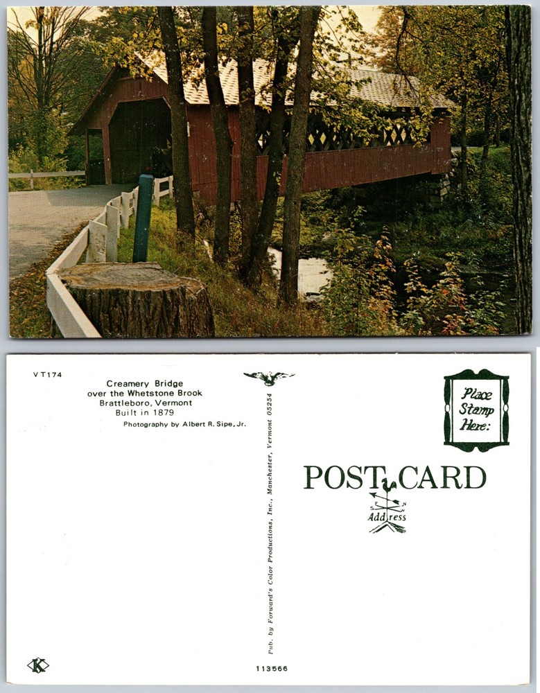 Creamery Bridge Brattleboro Vermont Postcard