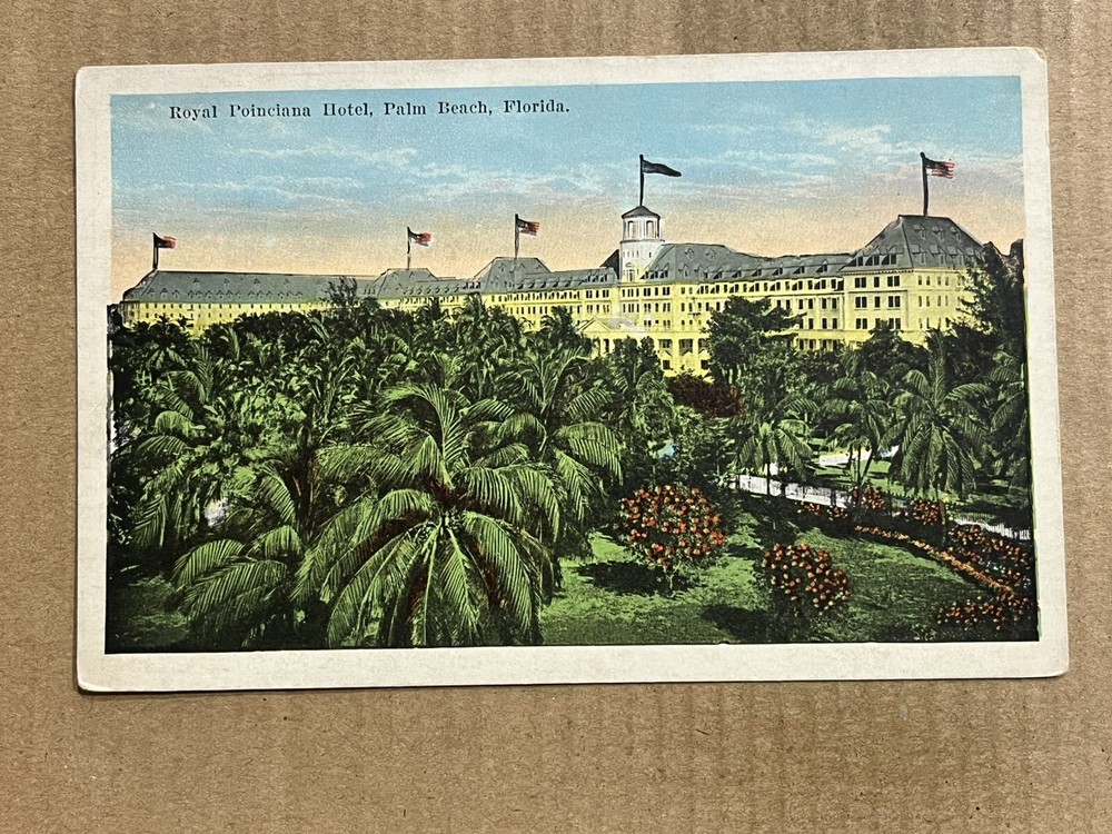 Postcard Palm Beach FL Florida Royal Poinciana Hotel Vintage PC