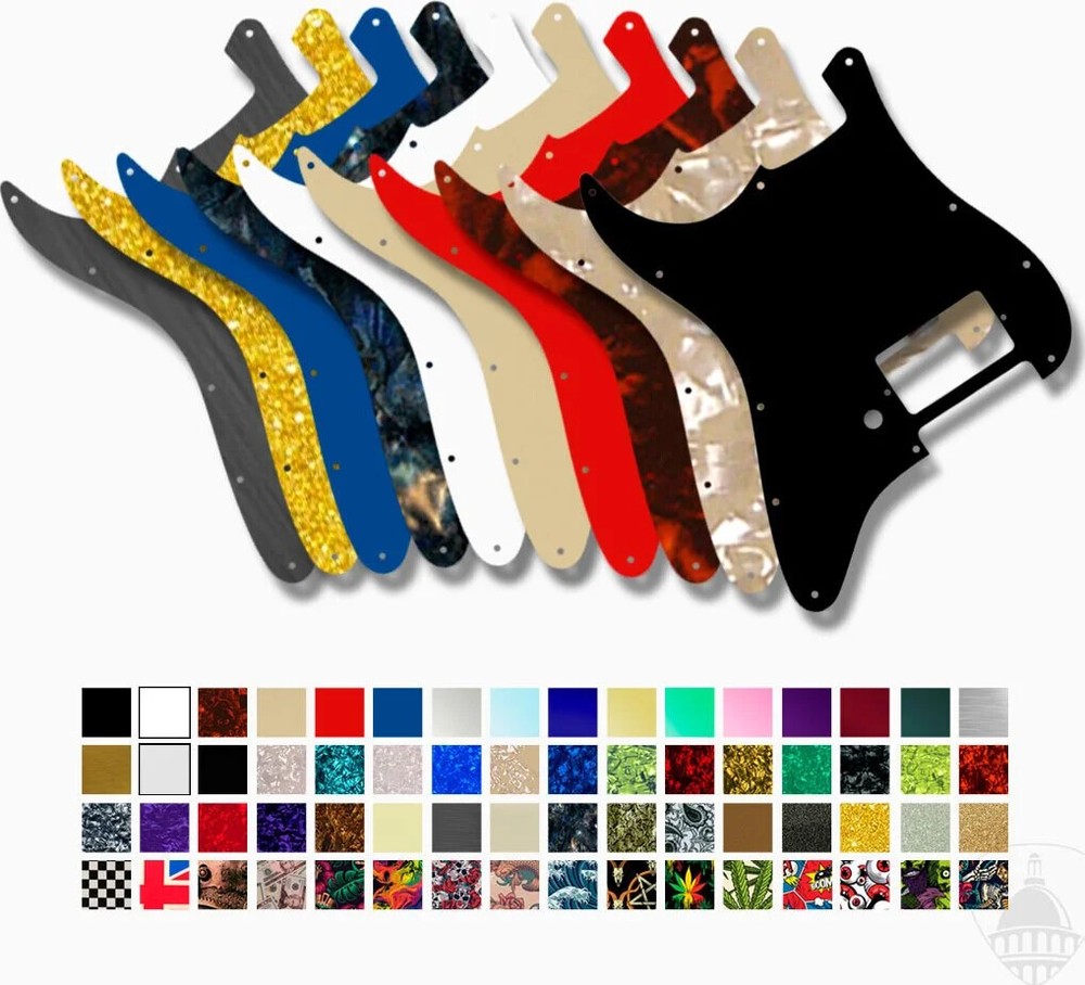 WD Custom Pickguard For Left Hand Single Humbucker Fender Stratocaster