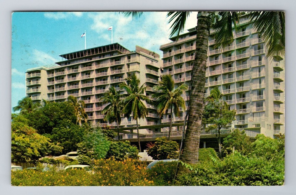 Waikiki HI-Hawaii, The Reef Tower, Advertising, Antique Vintage c1977 Postcard