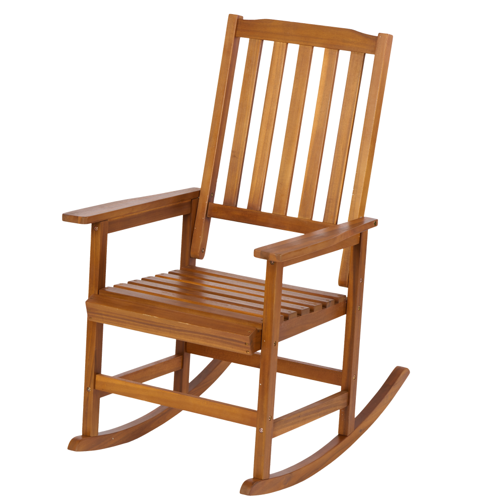 Acacia Wood Rocking Chair for Indoor or Outdoor Use – Modern Patio Furniture  -image