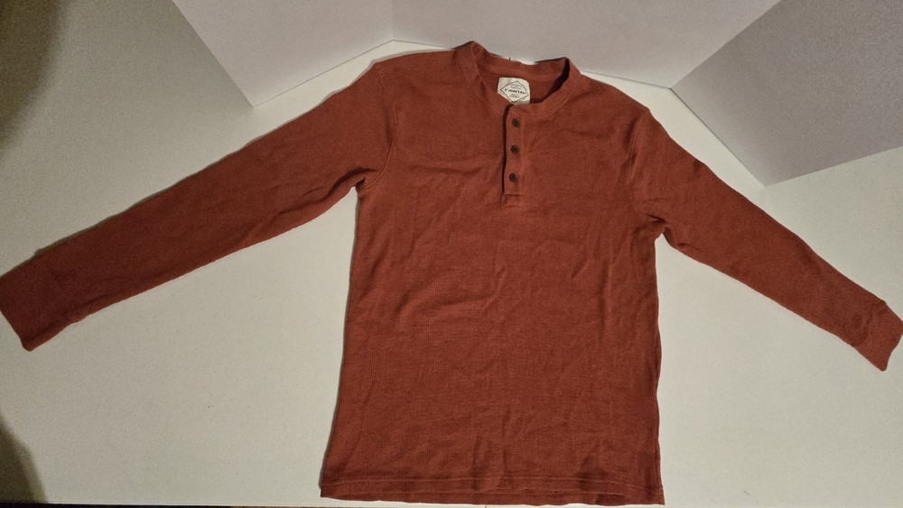 St John's Bay Waffle Men's Henley Long Sleeve Classic Fit Thermal
