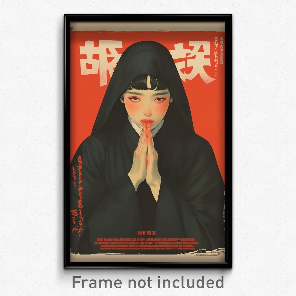 Vietnamese Movie Art Print - Dispirited Girl in Upbeat Black Robe