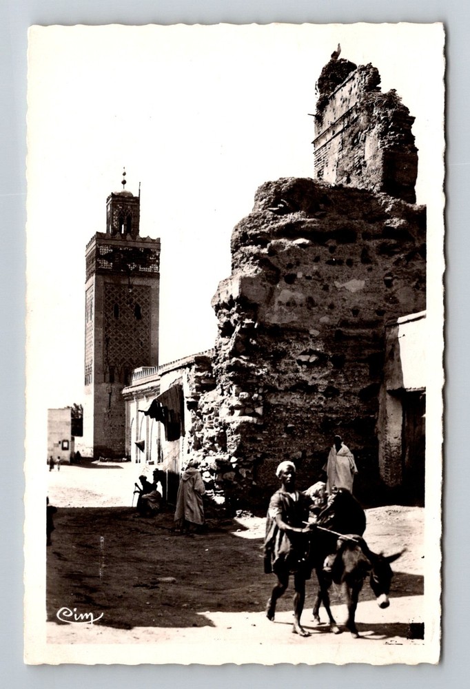 Morocco- Marrakech Saadian Family Tombs Mosque Mausoleum Vintage c1954 Postcard