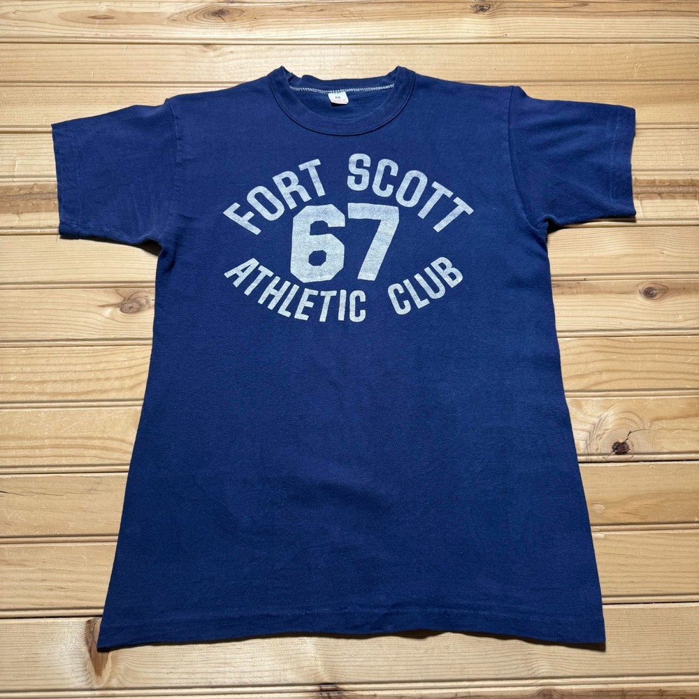 Vintage 60s 1967 Fort Scott Athletic Club Singe Stitch Shirt Youth - Size Medium