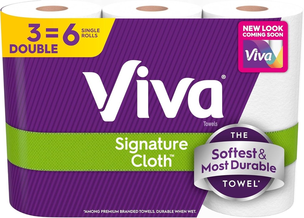 Viva Signature Cloth Paper Towels 3 Double Rolls 86 Sheets Per Roll