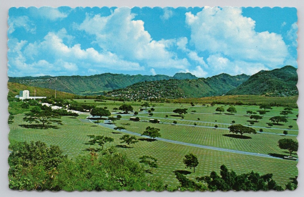 Punchbowl Crater National Memorial Cemetery Honolulu Hawaii Postcard