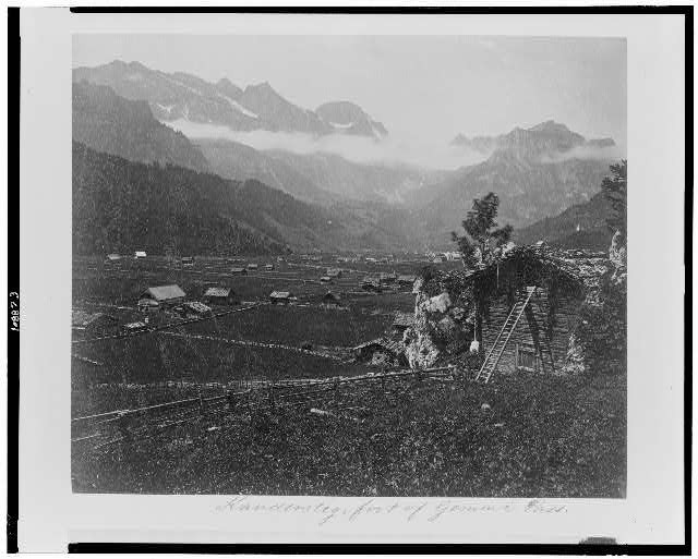 Photo:Kandersteg, Gemmi Pass,Villages,Switzerland,1860's