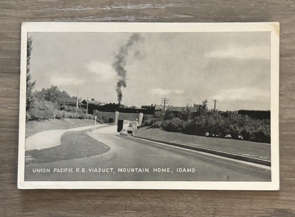 MOUNTAIN HOME, ID Idaho ~ UNION PACIFIC RAILROAD VIADUCT Postcard