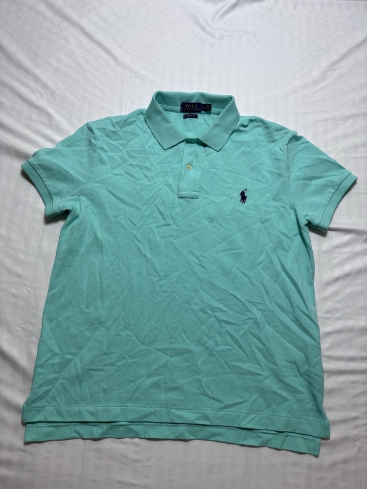 Polo Ralph Lauren Boys Size Medium Teal Mint Green Polo Shirt