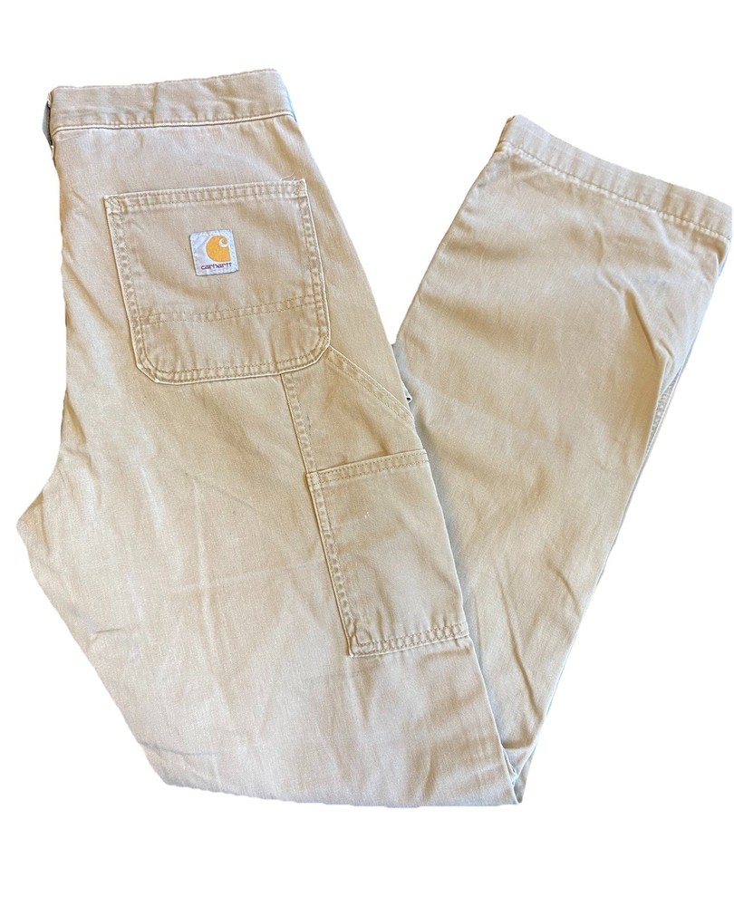 Carhartt 30x32 Men's Khaki Tan Carpenter Pants B324-DKH Relaxed Fit