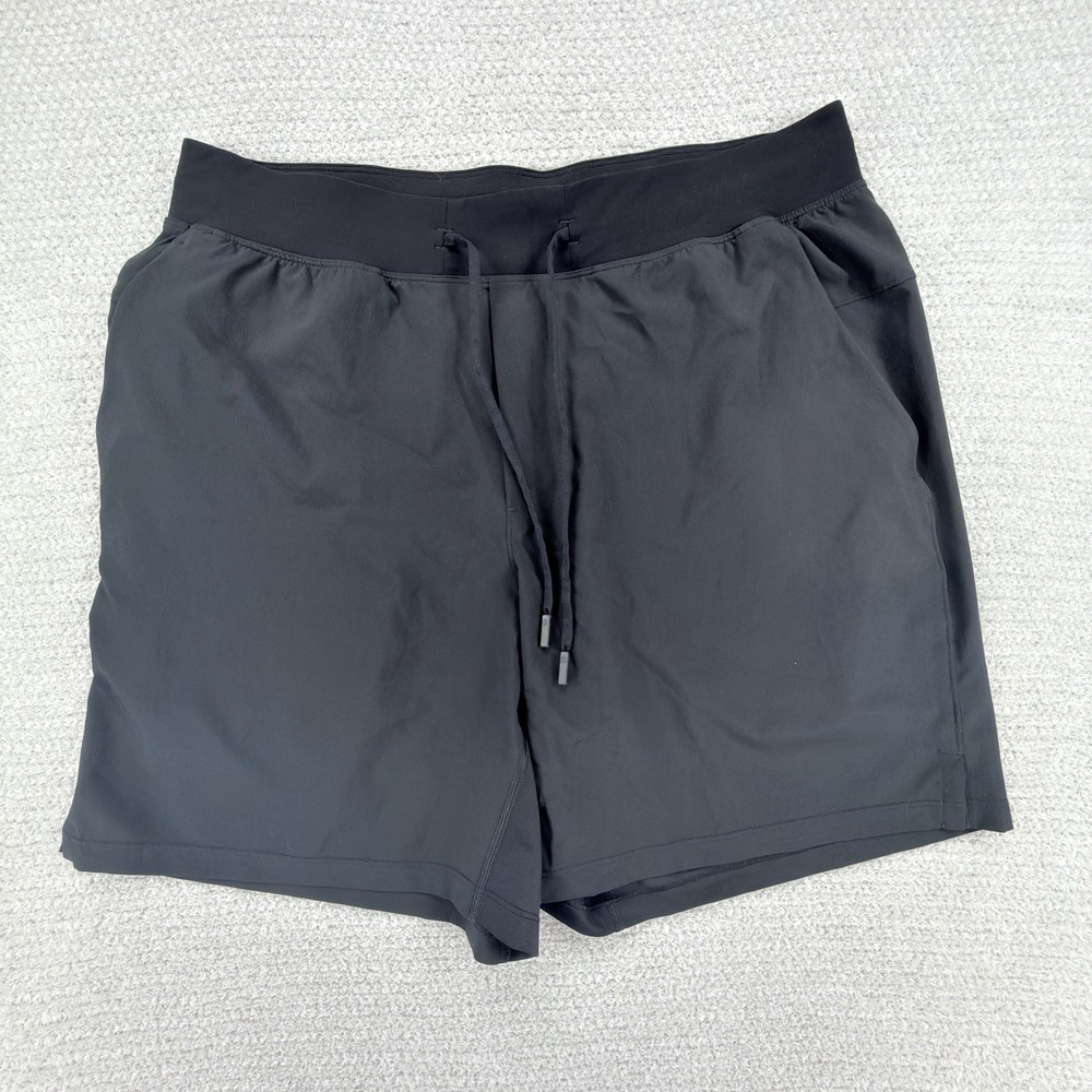Lululemon Mens T.H.E. Shorts Mens XL Black Linerless Running Pockets Athleisure