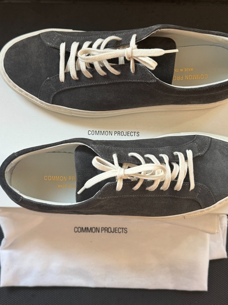 REDUCED Unworn Common Projects Achilles Low Black Suede Sneakers Size UK 7, 41-image