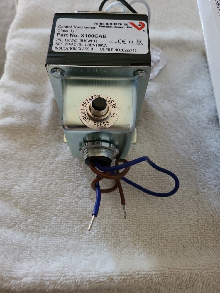 VERIS X100CAB 100VA CONTROL TRANSFORMER W/FOOT AND DUAL THRD HUB MOUNTING