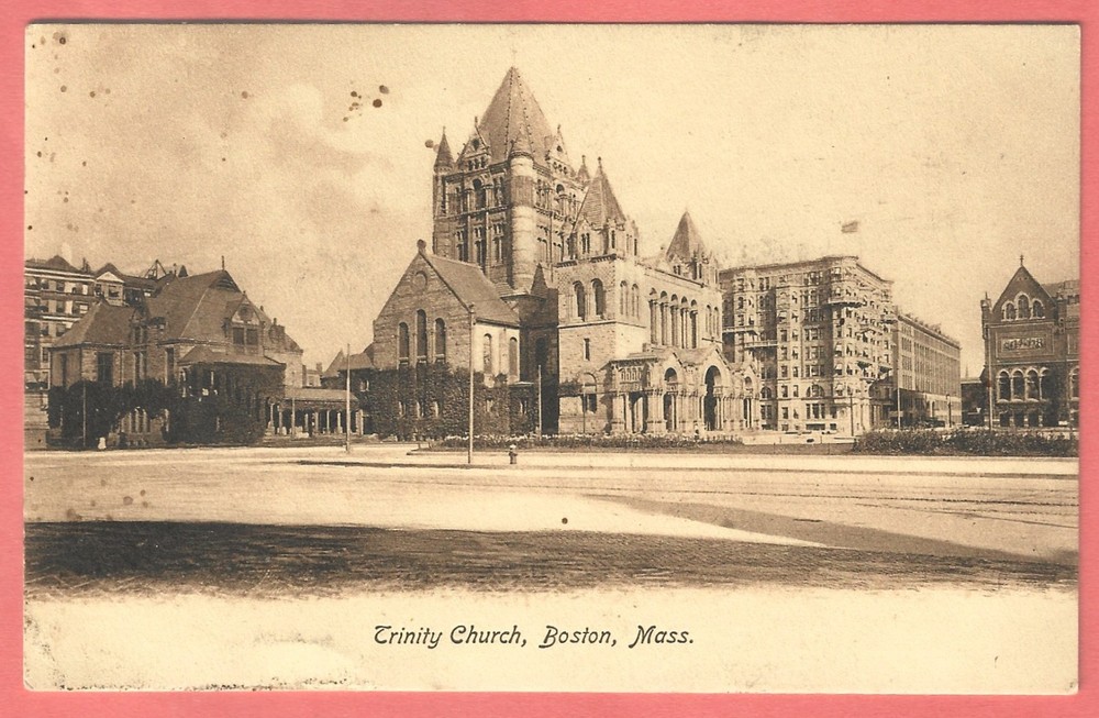 TRINITY CHURCH, BOSTON, MASS. – c. 1907 UDB Postcard - Metropolitan News Co.