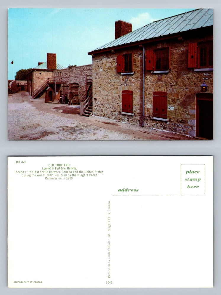 Fort Erie, ON-Ontario, Old Fort Erie Historic War of 1812 Site Vintage Postcard