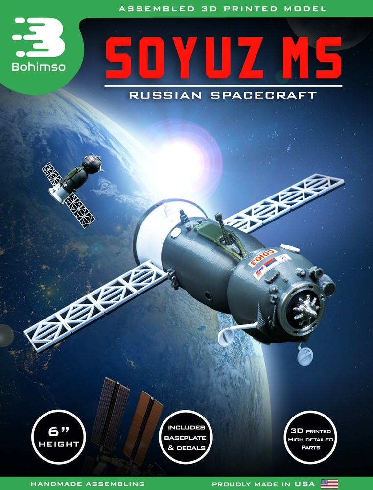 SOYUZ MS Plastic Model Russian Space Program ISS Capsule  Spacecraft  3D print