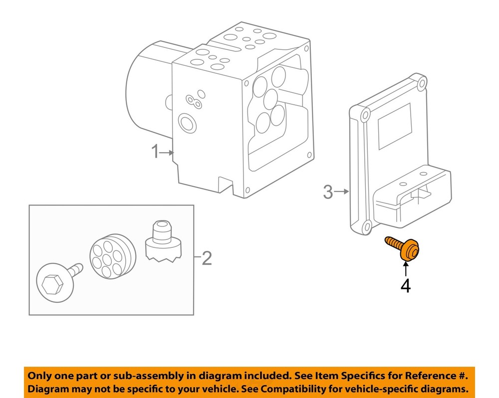 GM OEM 08-15 CTS,Malibu Electrical Abs Components-Control Module Bolt 25854972-image