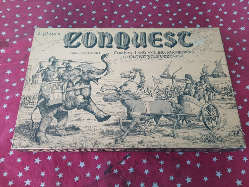 1972/1975/1980 Conquest Boardgame, Donald Benge  Strategy Game Played Copy