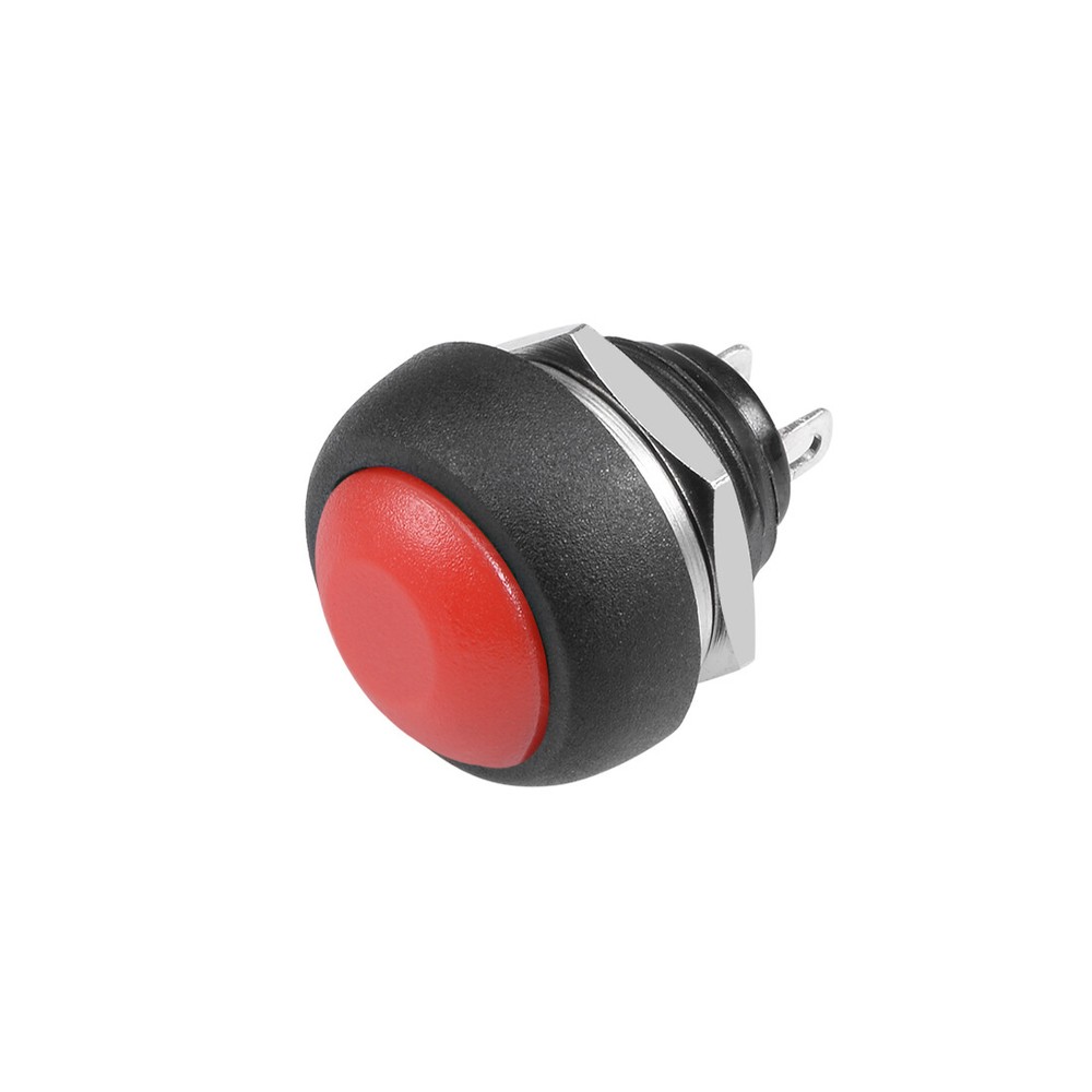 5Pcs 12mm Red SPST NO Round Flat Momentary Push Button Switch
