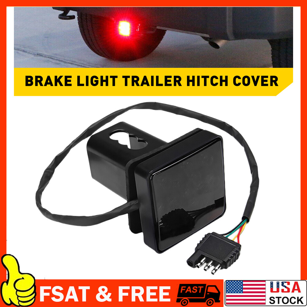 Super Bright 15LED Smoked Lens Trailer Hitch Cover Brake Fog Light