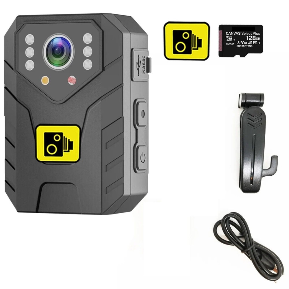 CQS 128GB Body Cam with 1080P HD Recording for Personal Security and Safety
